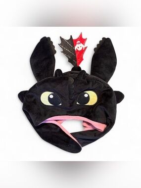 Dreamworks How To Train Your Dragon Toothless black & pink beanie